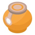 Premium honey jar icon, isometric style