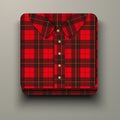 Premium Icon flannelette plaid shirt. Royalty Free Stock Photo