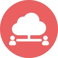 Cloud user Vector icon that can easily modify or edit This is a premium icon which is suitable for commercial work Royalty Free Stock Photo
