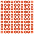 100 premium icons hexagon orange