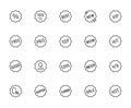 Premium Icons Pack on Badges and Label for Promotions, Promo offer. Such Line Signs as Best, New, Vip, Free, Pro. Custom