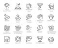 Premium Icons Pack on Human Cognitive Abilities and Preschool Development of Children. Such Line Signs as Fine Motor Royalty Free Stock Photo