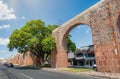 Premium image with copyspace of the arches of queretaro in mexico Royalty Free Stock Photo