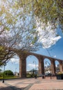 Premium image with copyspace of the arches of queretaro in mexico Royalty Free Stock Photo