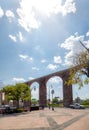 Premium image with copyspace of the arches of queretaro in mexico Royalty Free Stock Photo