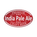 Premium indian pale ale craft beer ipa paper web lable badge isolated Royalty Free Stock Photo