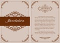 Premium invitation or wedding card