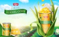 Premium kernel corn can ads