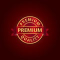 luxury Premium Label with golden ruby element