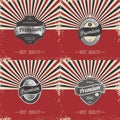 Premium label vintage quality badge theme