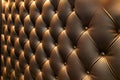 Premium leather wall panel with rich natural texture and glossy surface finish, sophisticated interior cladding material for Royalty Free Stock Photo