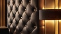 Premium leather wall panel with rich natural texture and glossy surface finish, sophisticated interior cladding material for Royalty Free Stock Photo
