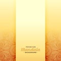 Premium mandala golden pattern background design