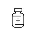 Premium medical drug icon or logo in line style.