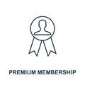 Premium Membership icon. Line style element from loyalty program collection. Thin Premium Membership icon for templates, Royalty Free Stock Photo