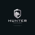 Premium metallic shield cheetah head logo badge template. elegant brand identity