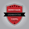 Label design. Money back guarantee badge design. Royalty Free Stock Photo