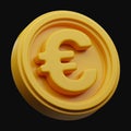 Premium Money Coin 3d rendering on isolated background