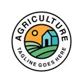 Premium Monoline Agriculture Logo Design Vintage Emblem Vector illustration Environment Badge Symbol Icon