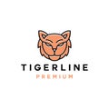 Premium Monoline Tiger head Logo Vector, modern animal badge emblem Symbol and icon, creative Design Company Royalty Free Stock Photo