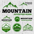 Premium mountain adventure vector logo template