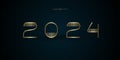 A Premium 2024 New Year celebrating banner template. Luxury and elegrant 2024 Happy New Year concept, Happy new year 2024 with