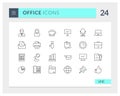 Premium Office Line Vector icon set