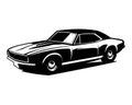 premium old camaro car vector design. simple design view from side isolated white background.
