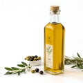 Premium Olive Oil Isolated on White Background Royalty Free Stock Photo