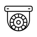 Premium outline style icon of security camera Royalty Free Stock Photo