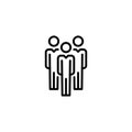 Premium people icon or logo in line style.