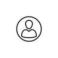 Premium people icon or logo in line style.