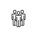 Premium people icon or logo in line style.