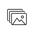 Premium picture icon or logo in line style.