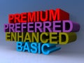 Premium preferred enhanced basic Royalty Free Stock Photo