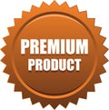 Premium product seal stamp bronze Royalty Free Stock Photo