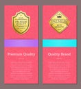 Premium Quality and Brand Vector Illustration