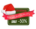 Premium Quality Christmas Sale 50 Discount Hat Royalty Free Stock Photo