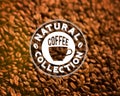 Premium quality coffee typography on blur Royalty Free Stock Photo