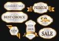 Premium quality collection golden labels design set luxury vector