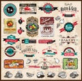 Premium quality collection of Vintage labels Royalty Free Stock Photo