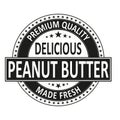 Premium quality delicious peanut butter made fresh badge stamp Royalty Free Stock Photo