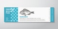 Premium Quality Dorado Vector Packaging Label Design Modern Typography and Hand Drawn Fish Silhouette Seafood Product