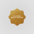 Premium quality golden label .Gold sign. Shiny, luxury badge. Best choice, price. Royalty Free Stock Photo