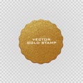 Premium quality golden label .Gold sign. Shiny, luxury badge. Best choice, price. Royalty Free Stock Photo
