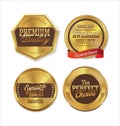 Premium quality golden labels Royalty Free Stock Photo