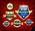 Premium Quality Guarantee Badges Royalty Free Stock Photo