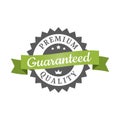 Premium quality guaranteed label with ribbon