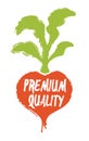 Premium quality hand drawn isolated label