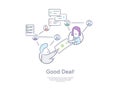 Premium Quality Hand drawn Line Icon And Concept Set: Business acquisition deal. Social networks, Teamowork, Business